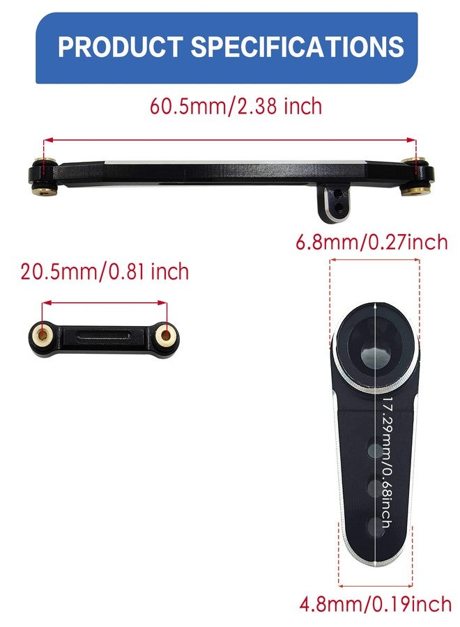 Raflot RC Servo Mount Bracket Mini Servo Arm and Steering Links for ES08MA II Servo Upgrade Parts for Axial SCX24 RC Car Crawler - Image 3